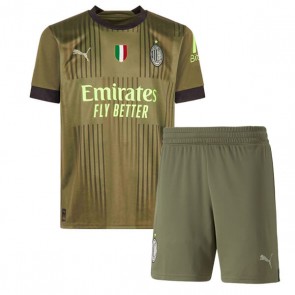AC Milan babykläder Tredje Tröja barn 2022-23 Korta ärmar (+ Korta byxor)